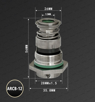 BERGMAN Replace Grundfos Panda GLF-ARCB-12 16 22mm Pump Mechanical Seal CAR SIC TC VITON EPDM