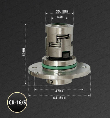 BERGMAN Replace Grundfos GLF-CR-12 16 22mm Flange Pump Mechanical Seal CAR SIC TC VITON EPDM