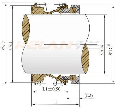 Elastomer-Gebrüll-mechanische Wellen-Dichtung der Reihen-Kl109 für Pumpe (Art Eagle Burgmanns MG1 MG12 MG13)